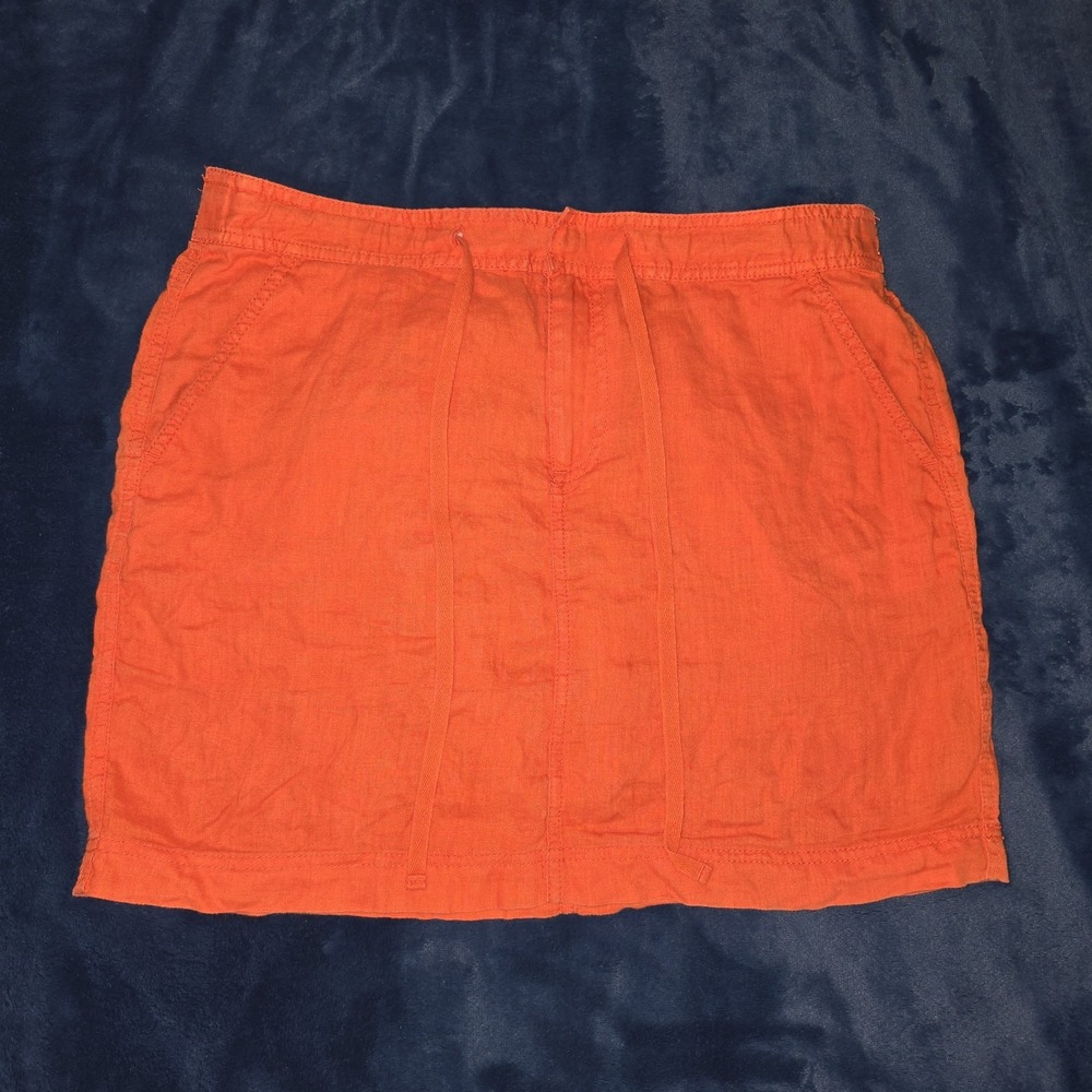 Caslon Bright Orange Mini Skirt Womens Size Medium